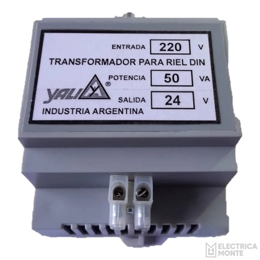Fuente Transformador 24V 50W p/riel DIN Yali