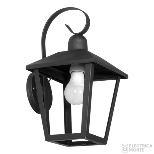 [F-139N] Farol de Hierro Trapecio con Mensula  Negro
