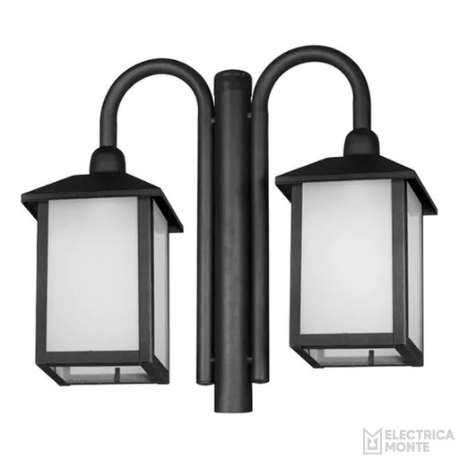 [F-240] Farola de hierro colonial 2 luces s/caño