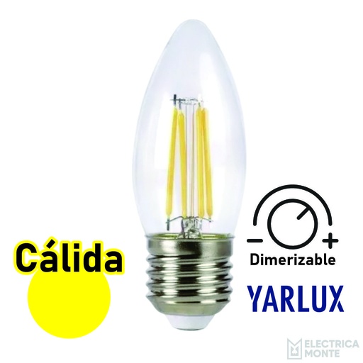 [163007] Lampara Deco Vela 4W E27 Clara Calida Dimerizable Yarlux