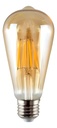 Lampara Deco Edison 8W E27 dorada 2200K Dimerizable Yarlux