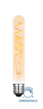 [163109] Lampara Deco Tubo 300mm 4W E27 Dorada Calida Dimerizable Yarlux