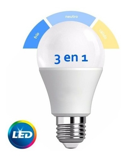 [161945] Lampara Color Select 9W E27 Calida-Neutra-Fria Yarlux