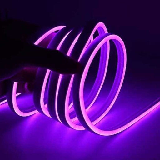 Kit Tira Neon LED 5 mts Completo con Fuente Violeta