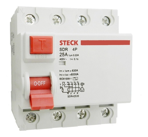 [SDR42530] Disyuntor 4x25A Steck