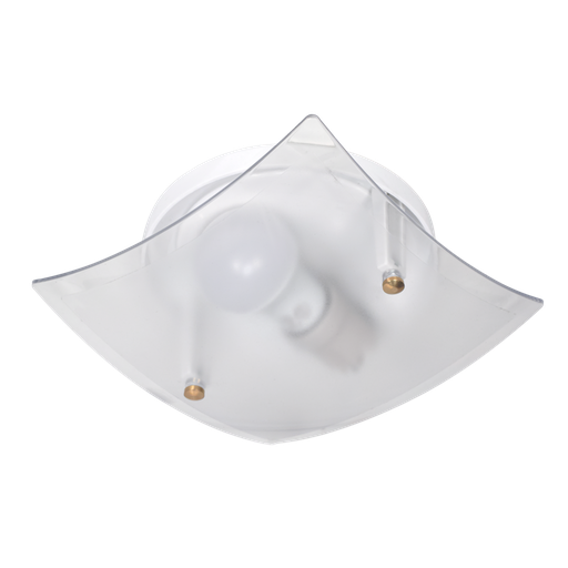 [AP 702] Plafon Puan Policarbonato Vidrio Transparente E27