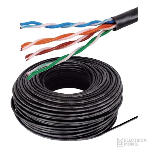 Cable UTP Negro Interior / Exterior Cat. 5 Dodici