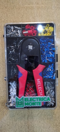 Kit Pinza Crimpeadora Tiff Puntera Aislada 2.5mm 10mm2 + 1200 Terminales