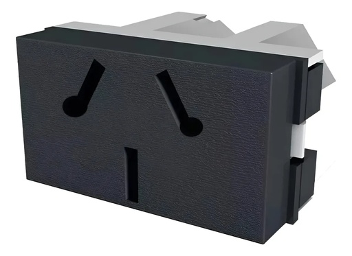 [80067] Tomacorriente Bipolar 125/250Vca - 15/10A Platinum Negro Jeluz